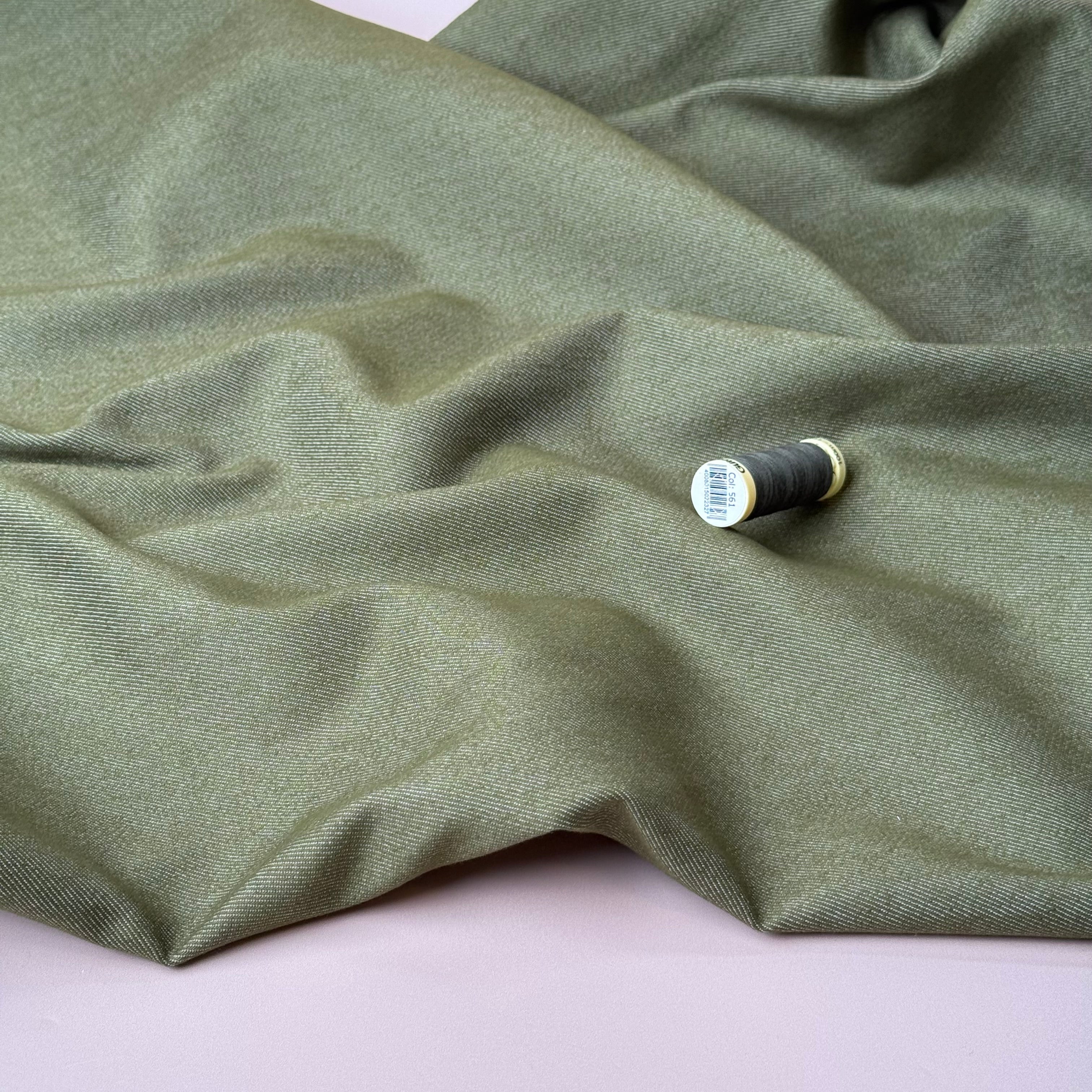 Vintage Stretch Denim in Olive