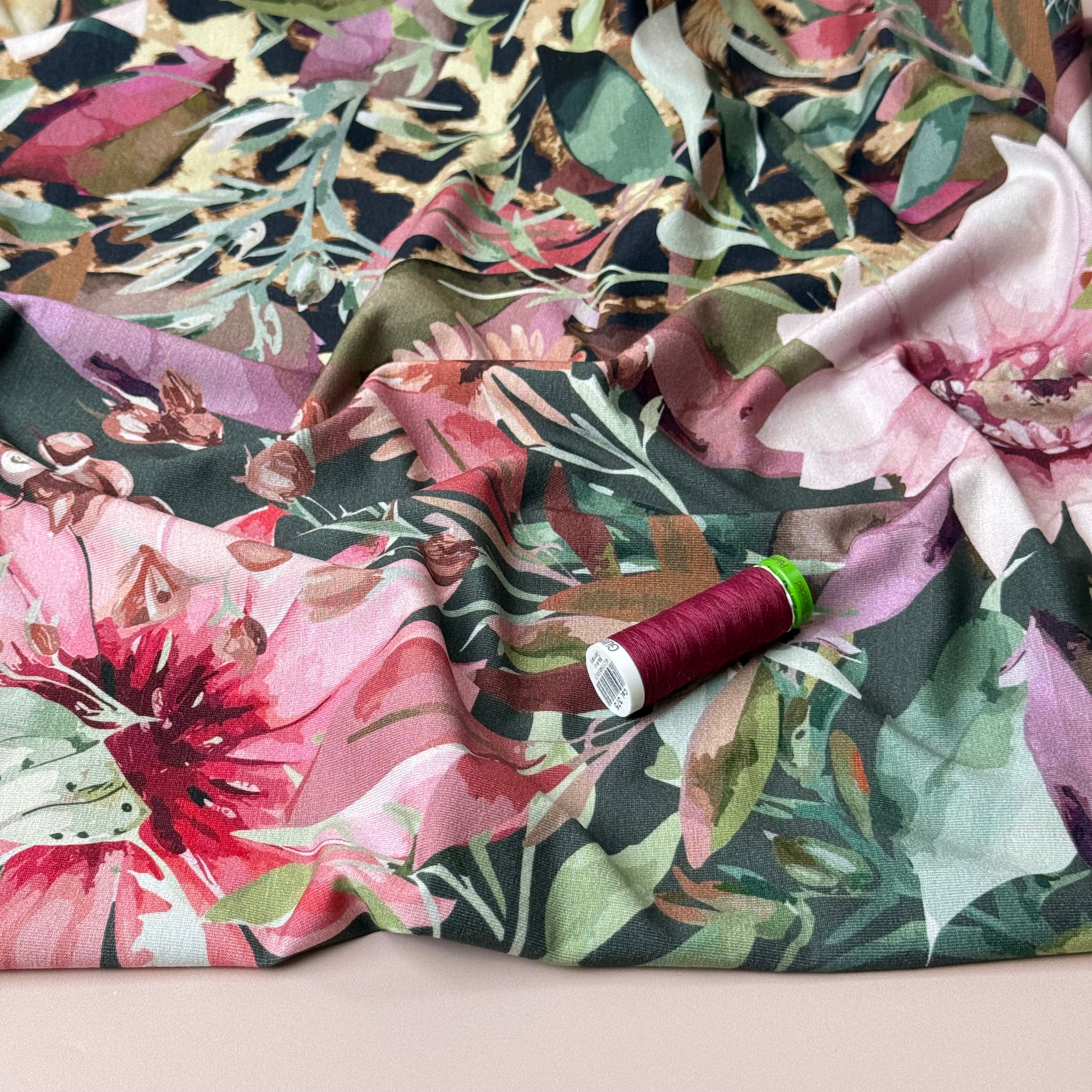 Danish Design - Cheetah in the Garden ECOVERVO™ Viscose Jersey