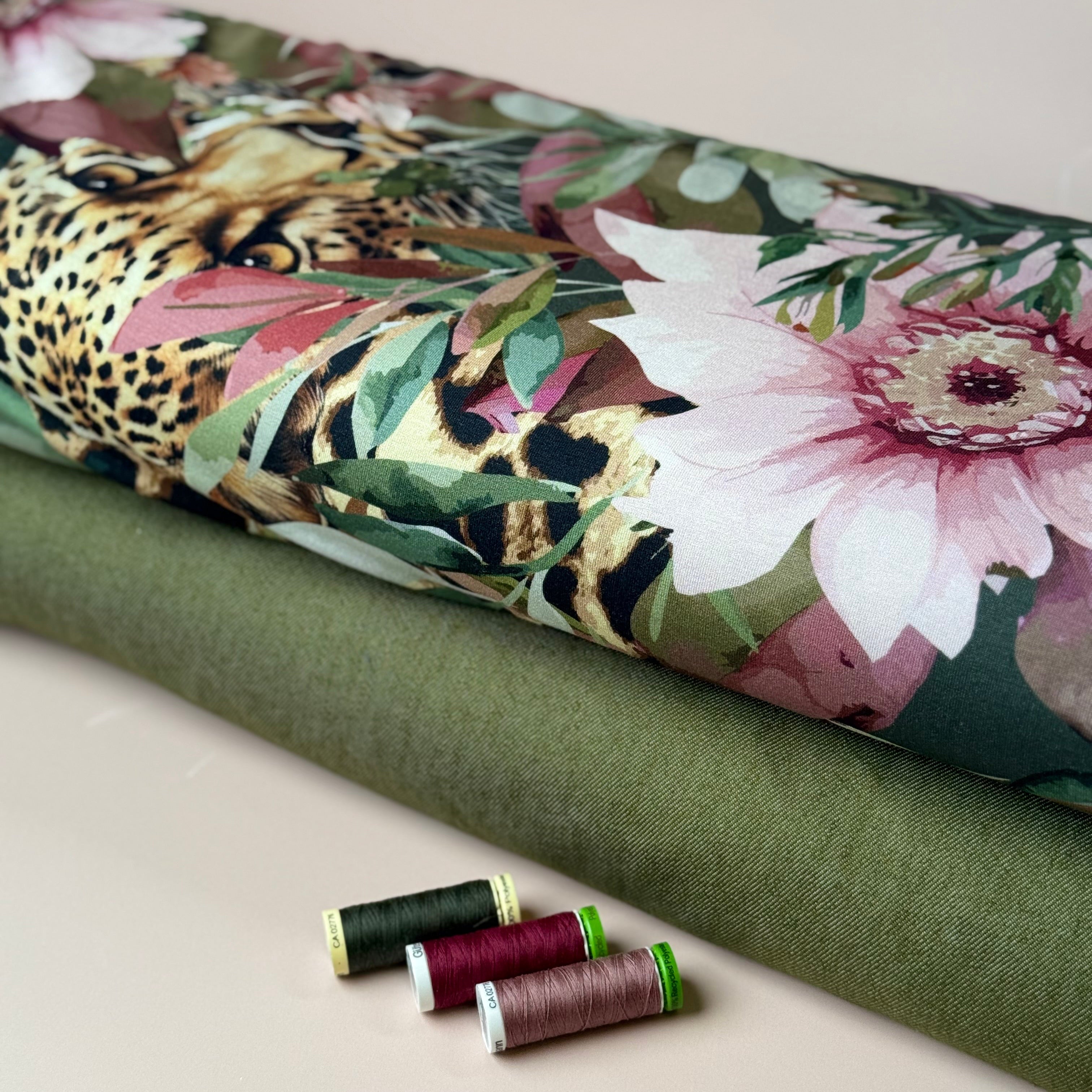 Danish Design - Cheetah in the Garden ECOVERVO™ Viscose Jersey