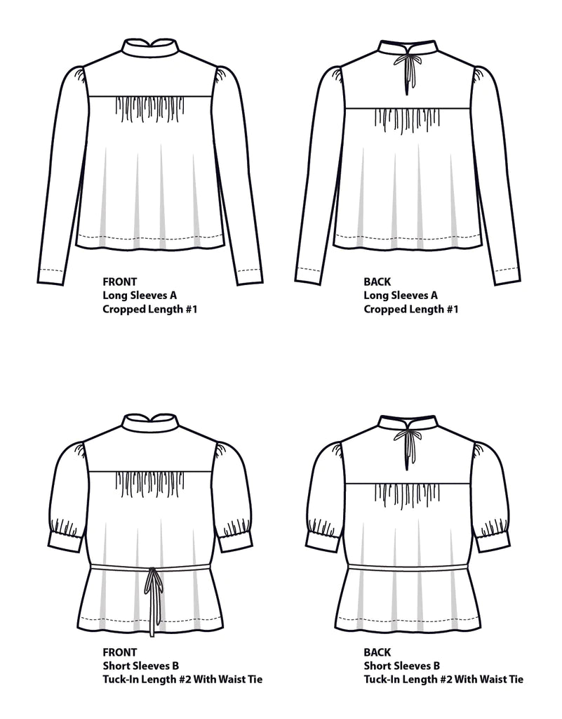 Sew House Seven - Regalia Blouse Sewing Pattern Size 00 - 20