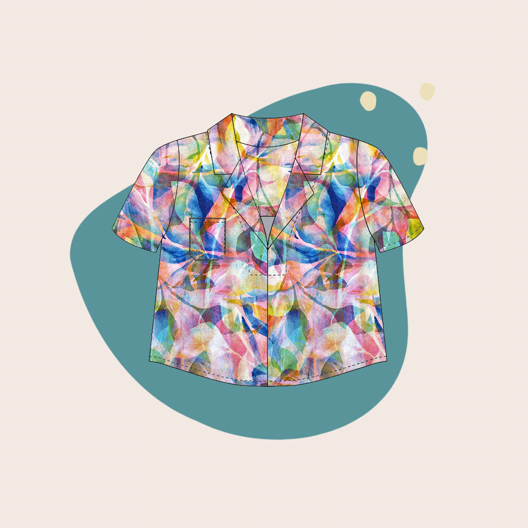 Sewing Kit - The Donny Shirt in Painted Foliage Linen