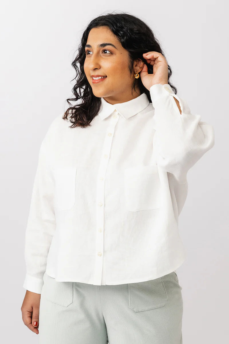Sewing Kit - Silmu Shirt in Mediterranian Lemons Cotton Lawn