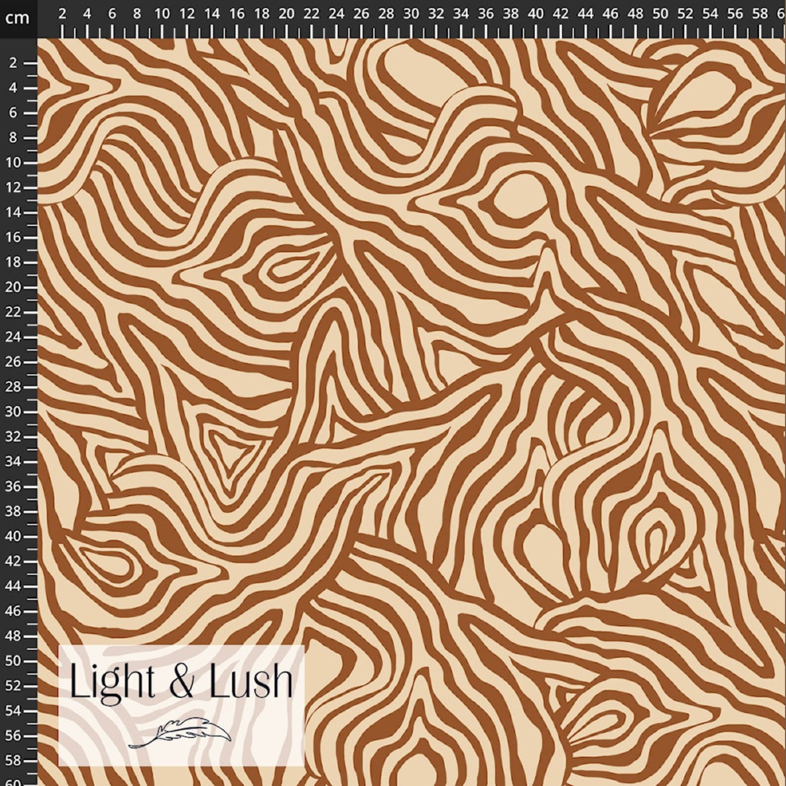 Light & Lush - Zebra Caramel Viscose Twill Fabric