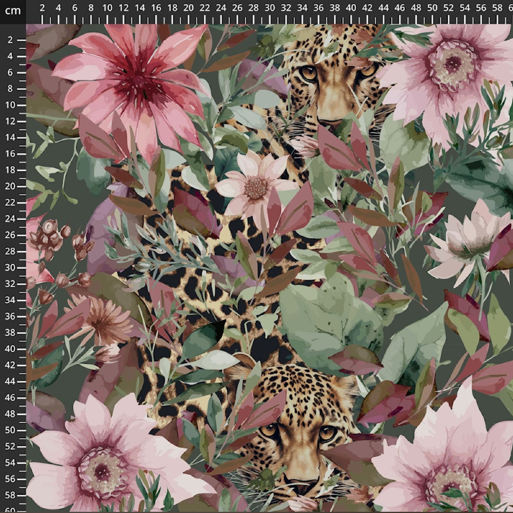 Danish Design - Cheetah in the Garden ECOVERVO™ Viscose Jersey