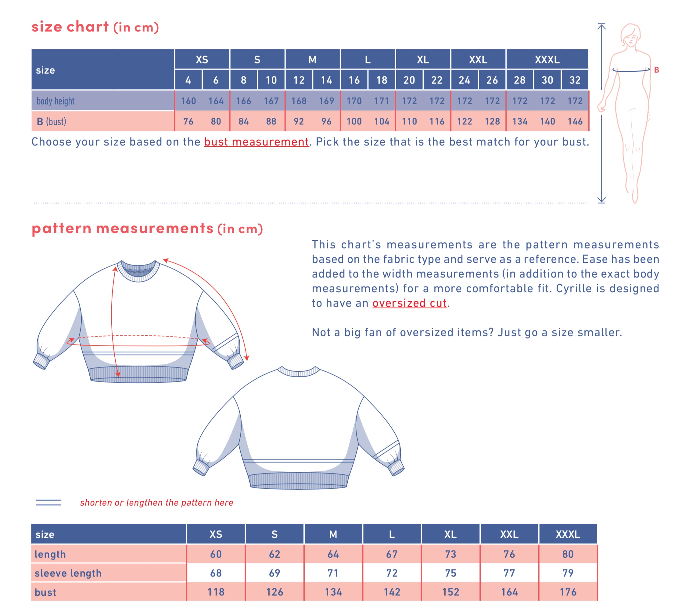 Fibre Mood - CYRILLE & CHICKU Sweater Sewing Pattern 2 in 1