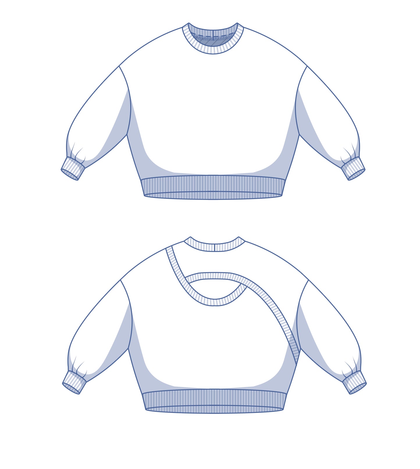 Fibre Mood - CYRILLE & CHICKU Sweater Sewing Pattern 2 in 1