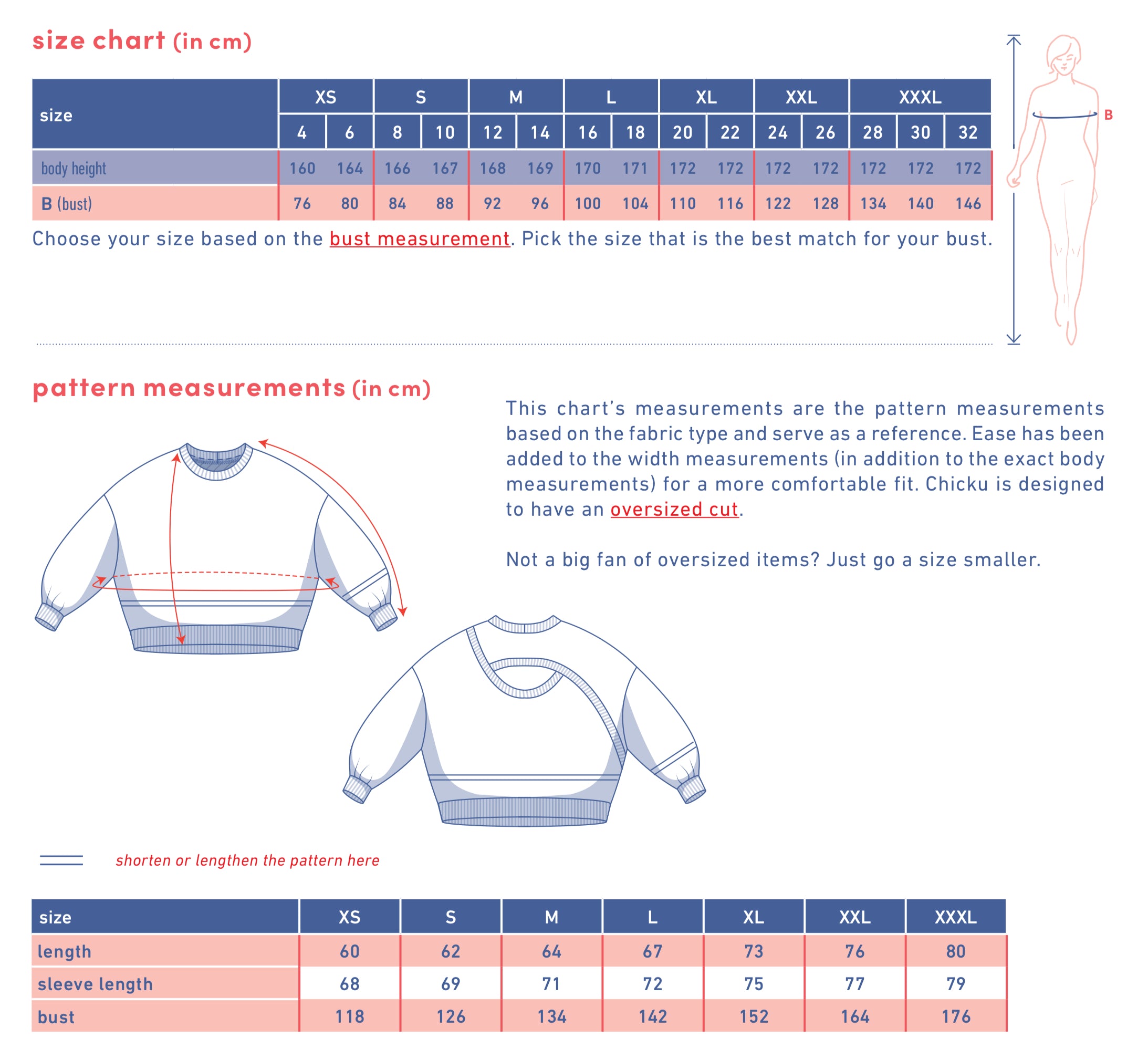 Fibre Mood - CYRILLE & CHICKU Sweater Sewing Pattern 2 in 1