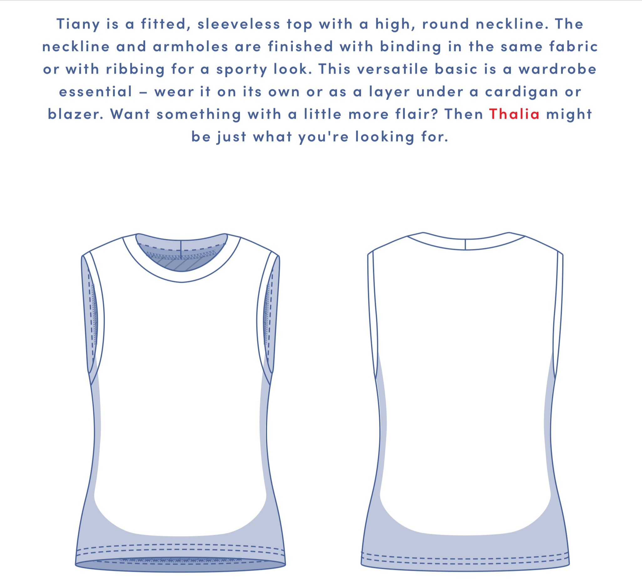 Fibre Mood - THALIA & TIANY Top Sewing Pattern 2 in 1