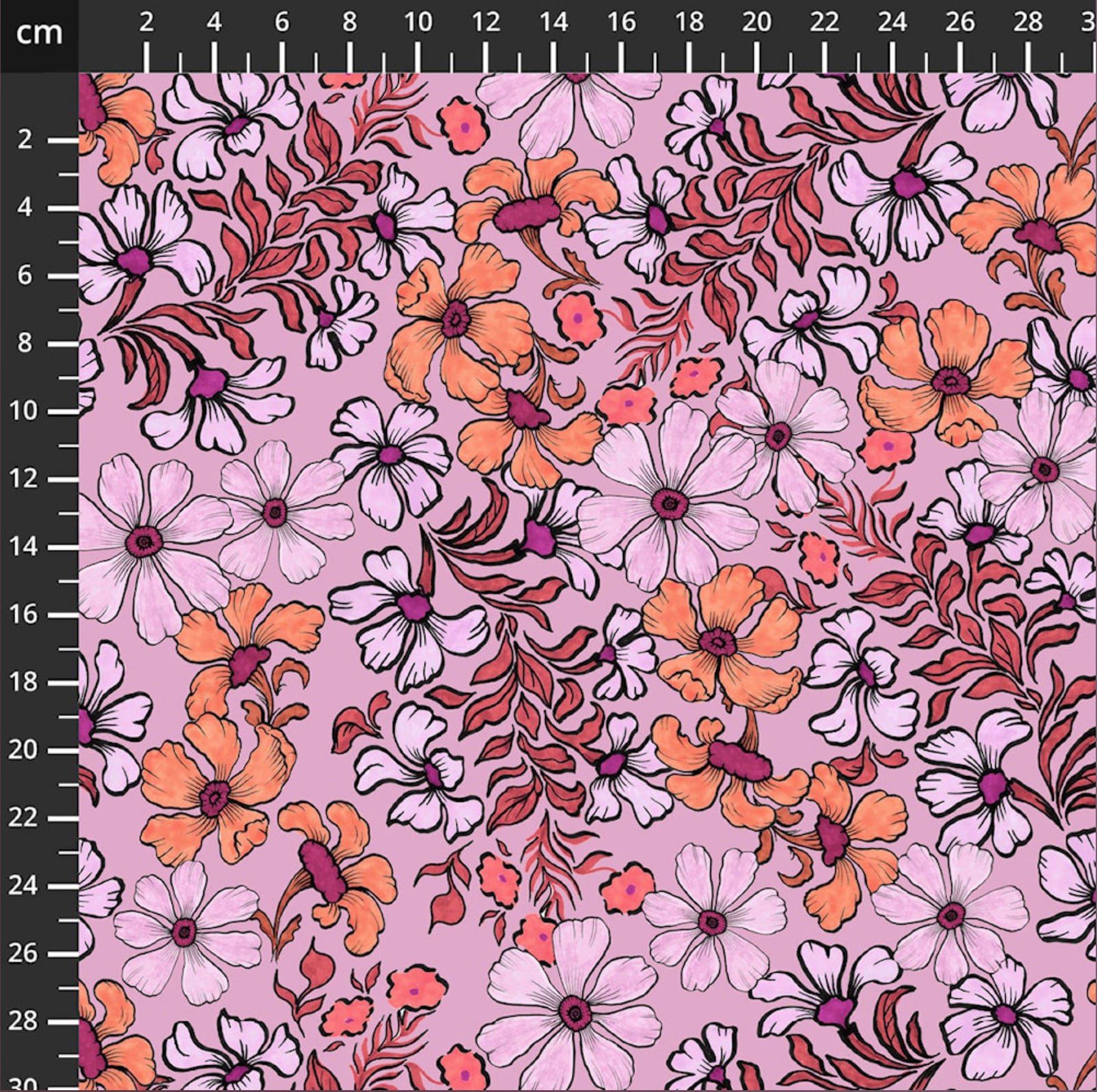 Danish Design - Cosmos Flowers ECOVERVO™ Viscose Jersey