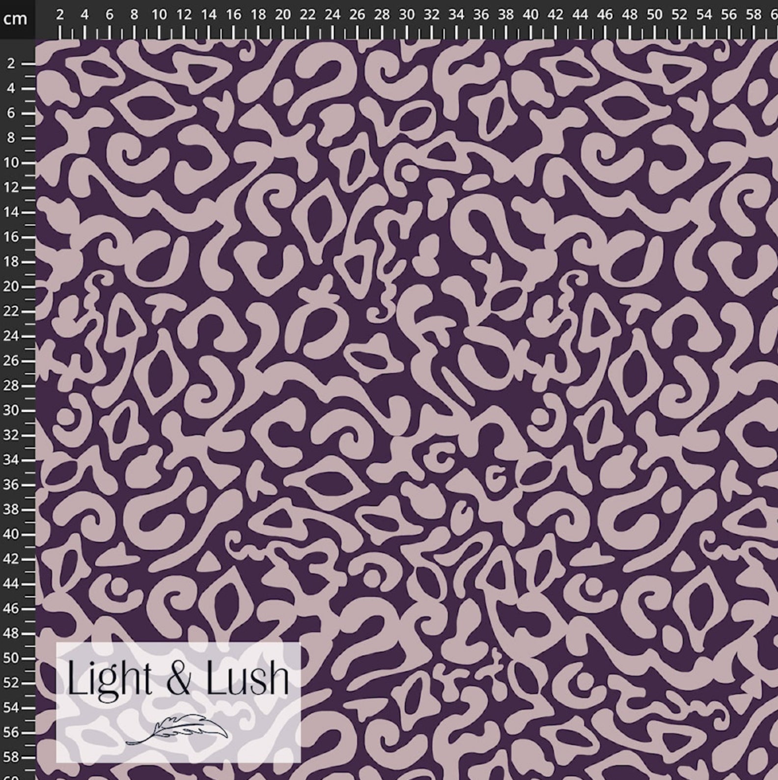 Light & Lush - Purple Swirls Viscose Twill Fabric