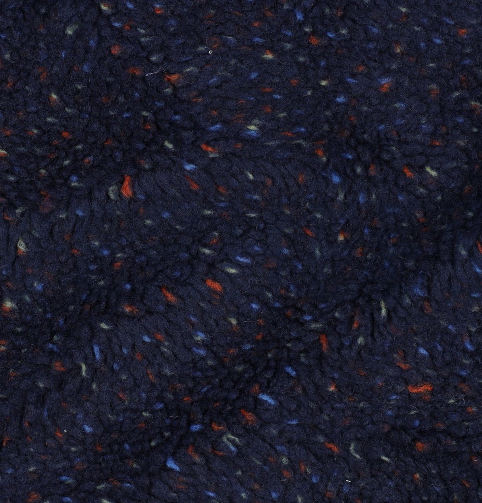 Speckles Navy Teddy Coating Fabric
