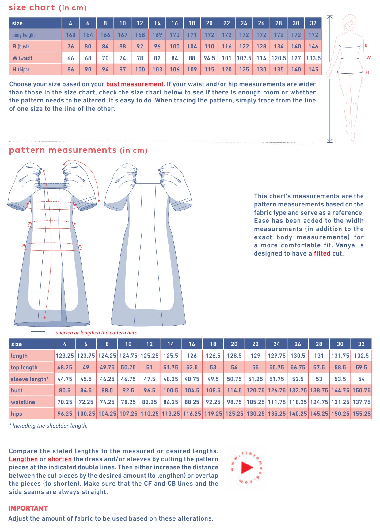 Fibre Mood - VANYA Dress & Top Sewing Pattern