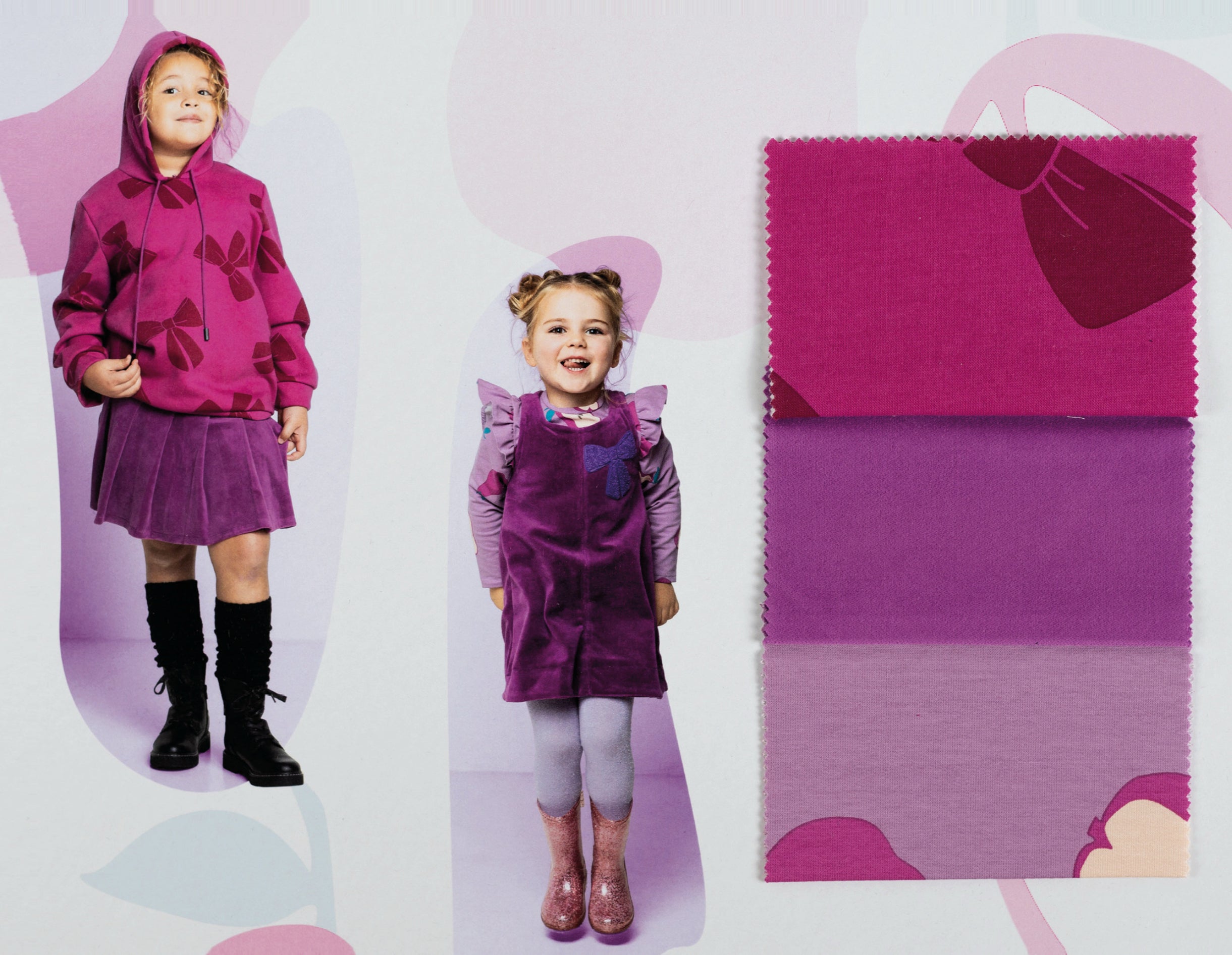 Magenta Stretch Cotton Velvet Fabric