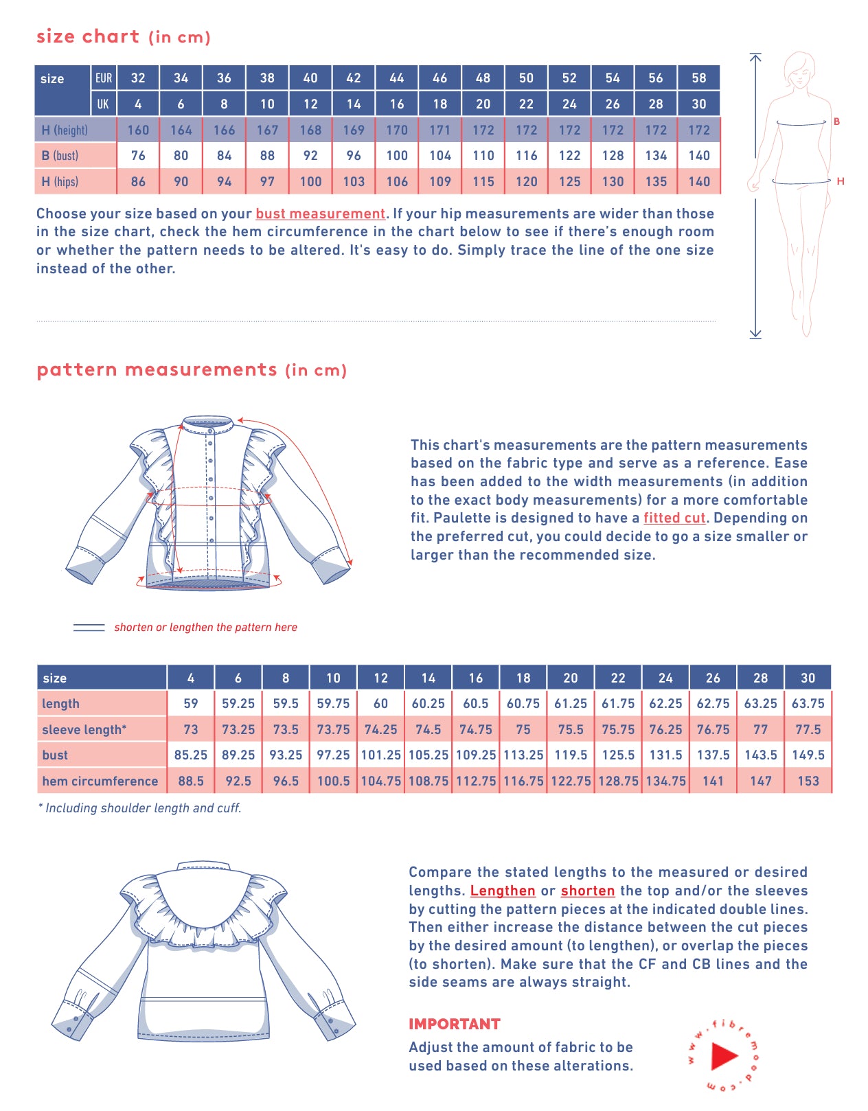 Fibre Mood - PAULETTE Blouse Sewing Pattern