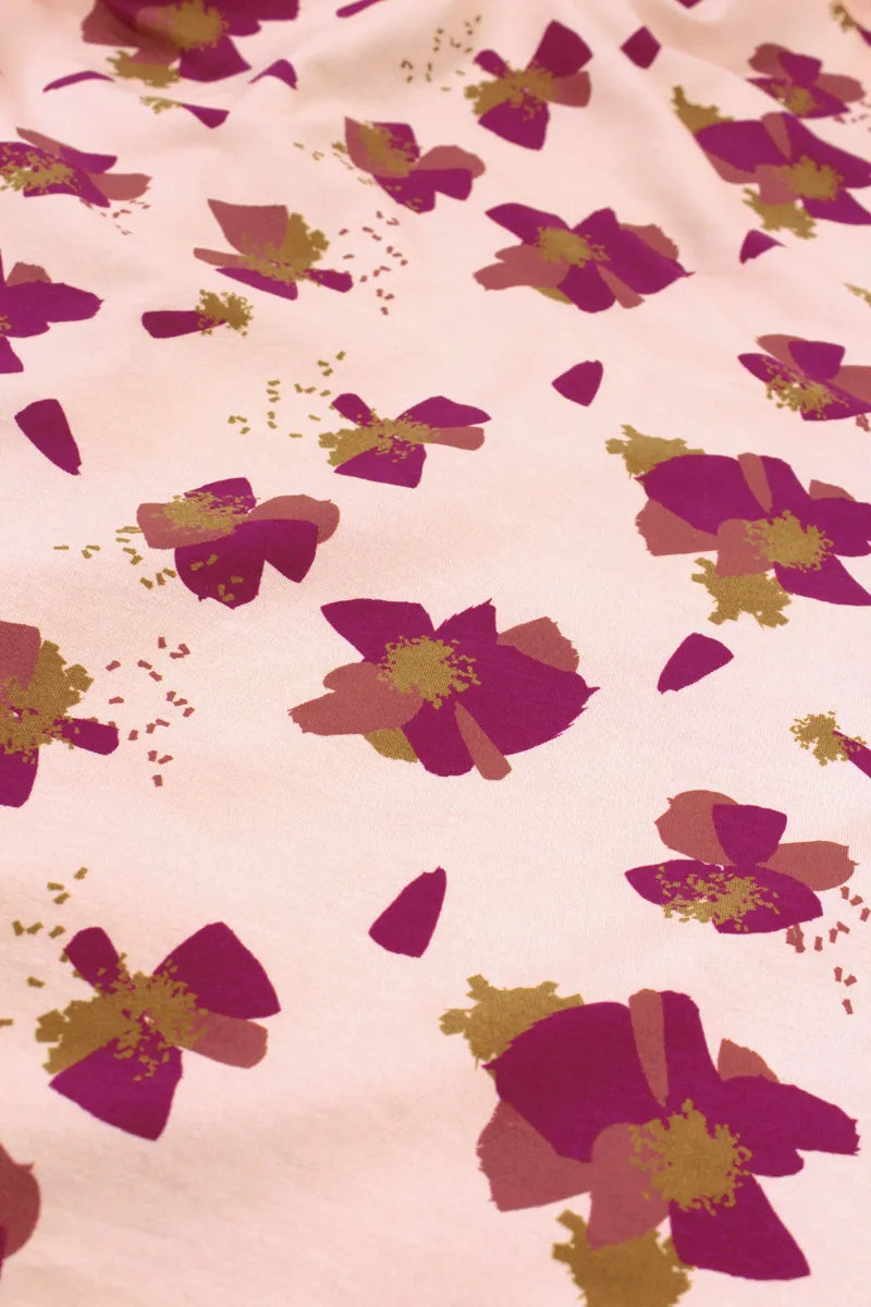 Églantine & Zoé - Anemone in Nude Organic Cotton Jersey
