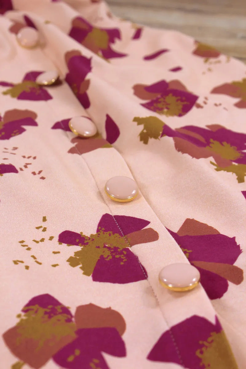 Églantine & Zoé - Anemone in Nude Organic Cotton Jersey