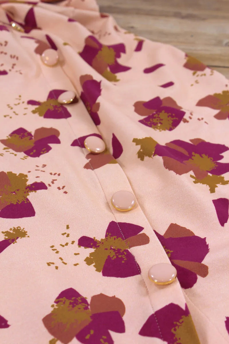 Églantine & Zoé - Anemone in Nude Organic Cotton Jersey