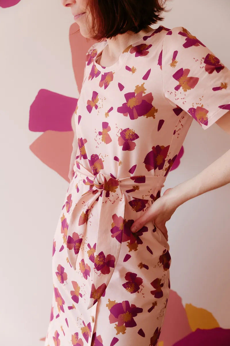 Églantine & Zoé - Anemone in Nude Organic Cotton Jersey