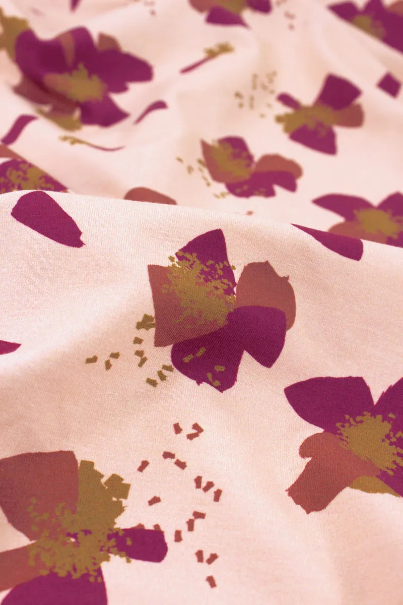 Églantine & Zoé - Anemone in Nude Organic Cotton Jersey