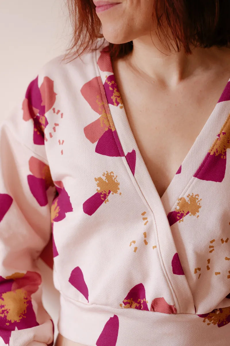 Églantine & Zoé - Anemone Nude Organic Cotton Brushed Sweat-shirting