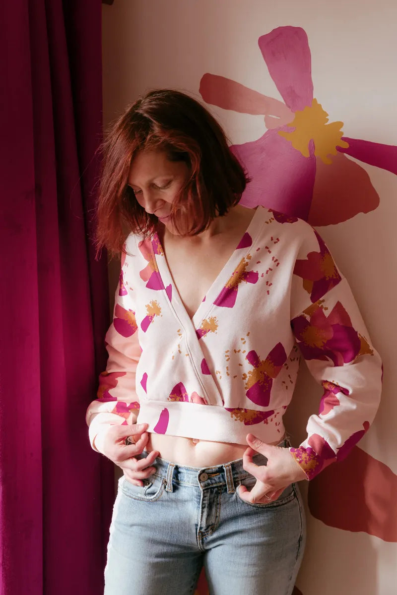 Églantine & Zoé - Anemone Nude Organic Cotton Brushed Sweat-shirting