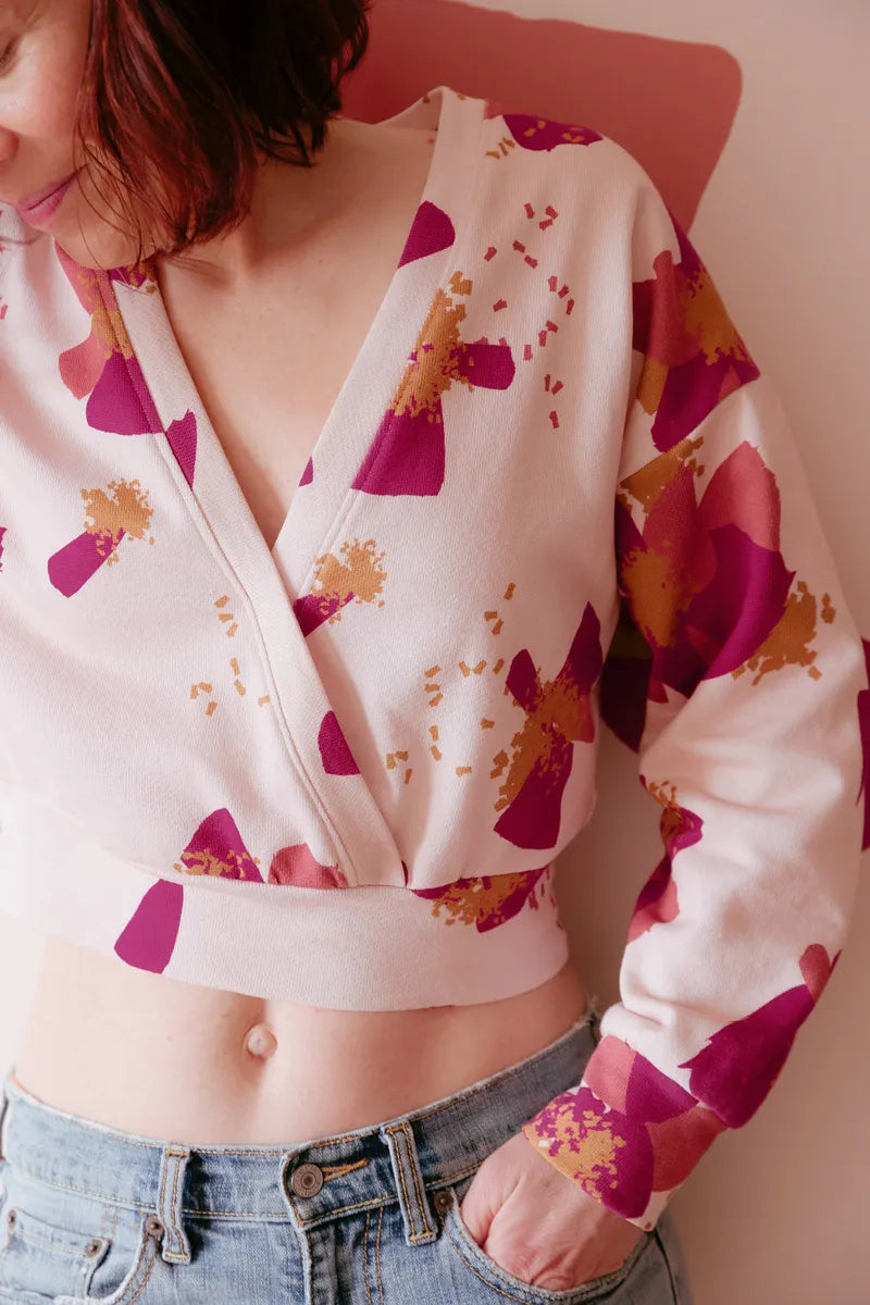 Églantine & Zoé - Anemone Nude Organic Cotton Brushed Sweat-shirting