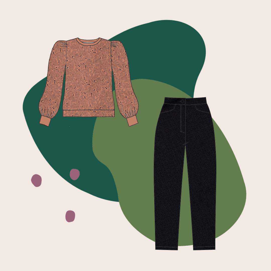 REMNANT 2 metres - See You At Six - Seasons Greetings Copper Brown French Terry