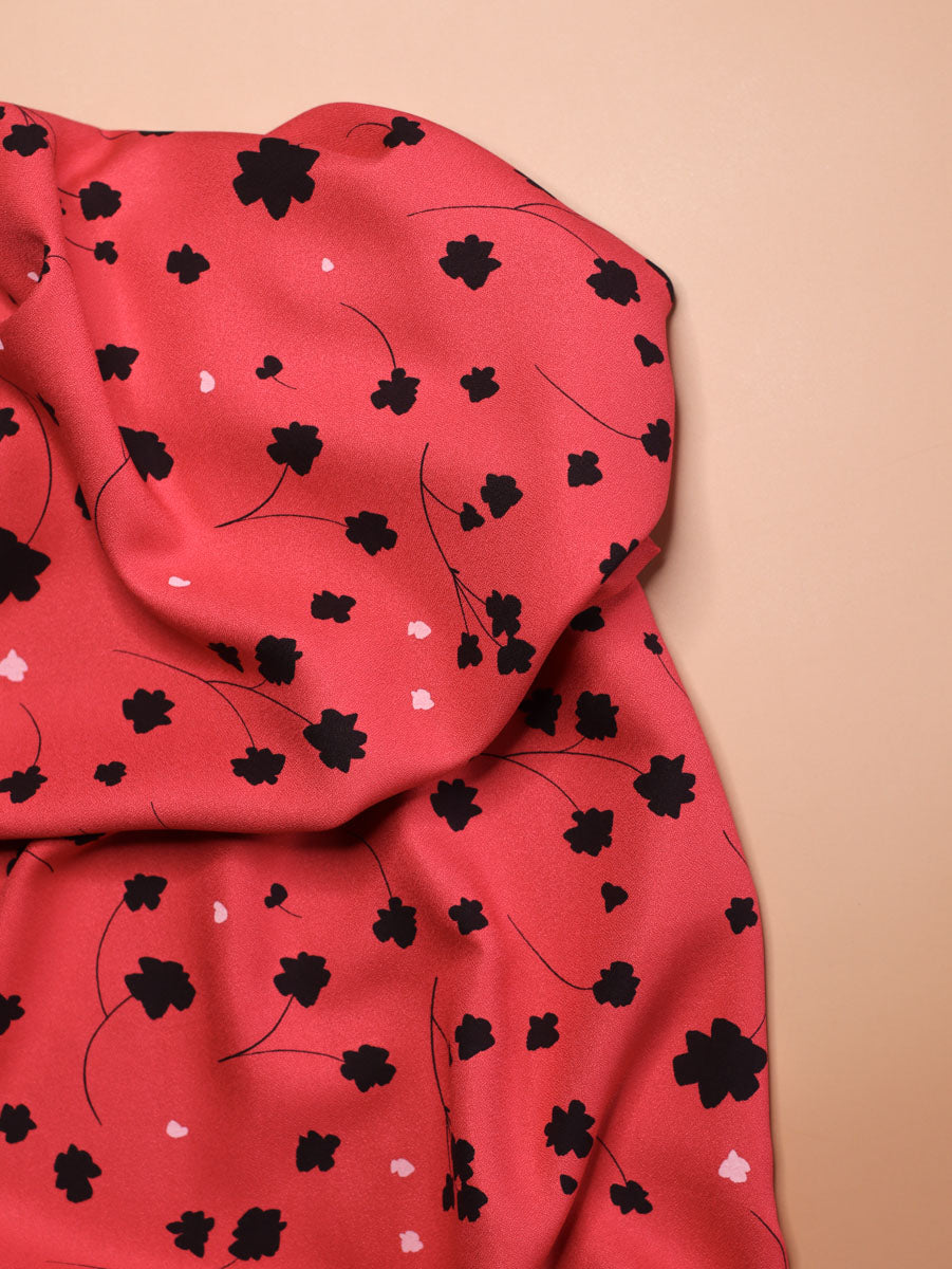 Mind The MAKER - Florette Crimson ECOVERO™ Viscose Leia Crepe