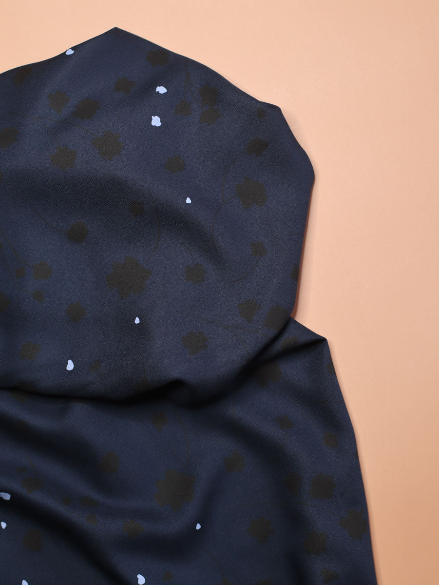 Pre-Order Mind The MAKER - Florette Indigo Night ECOVERO™ Viscose Leia Crepe