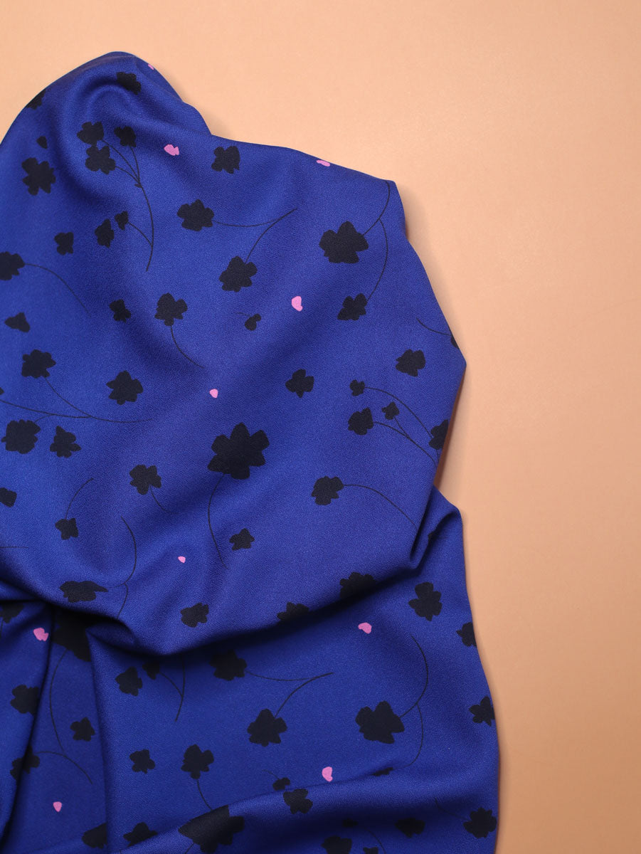 Mind The MAKER - Florette Cobalt Blue ECOVERO™ Viscose Leia Crepe