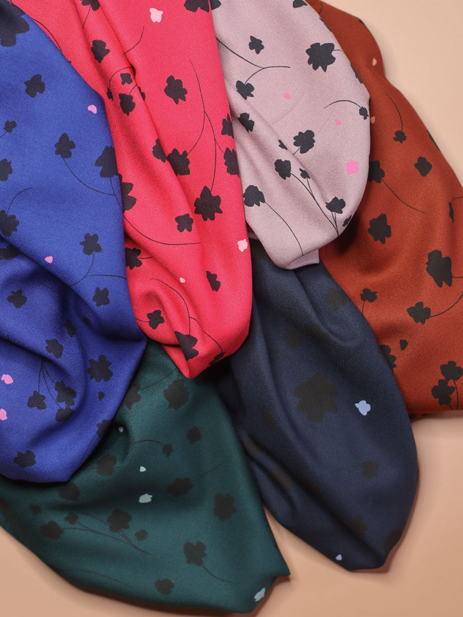 Pre-Order Mind The MAKER - Florette Indigo Night ECOVERO™ Viscose Leia Crepe