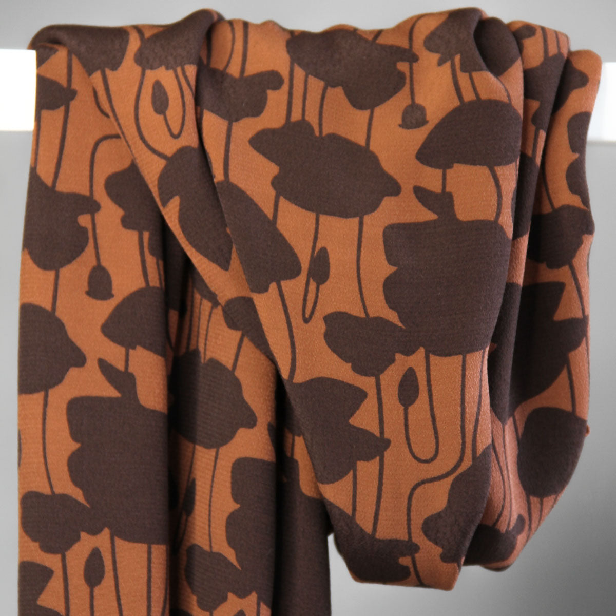 REMNANT 0.7 Metre - Meet MILK - Poppy Shade Pecan with ECOVERO™ Viscose fibres