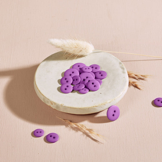 Atelier Brunette - Classic Matte Buttons - Bubble Gum 15mm