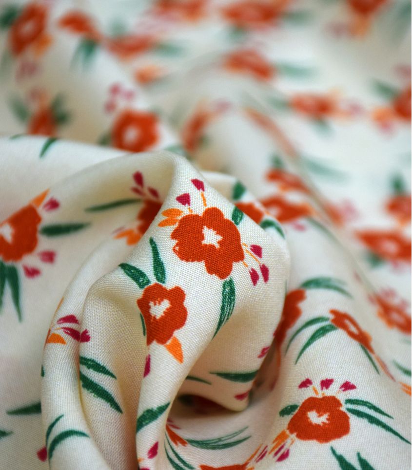 Cousette - Poppy Prairie Viscose Fabric