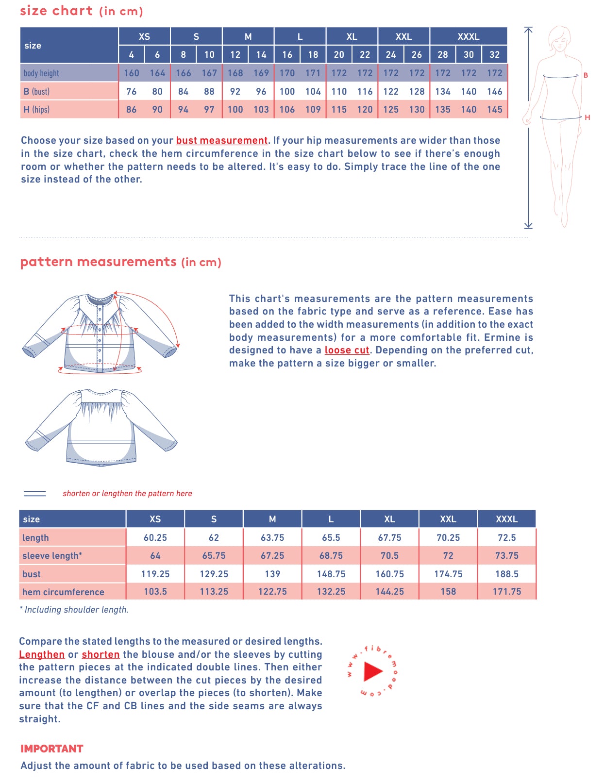 Fibre Mood - ERMINE Blouse Sewing Pattern