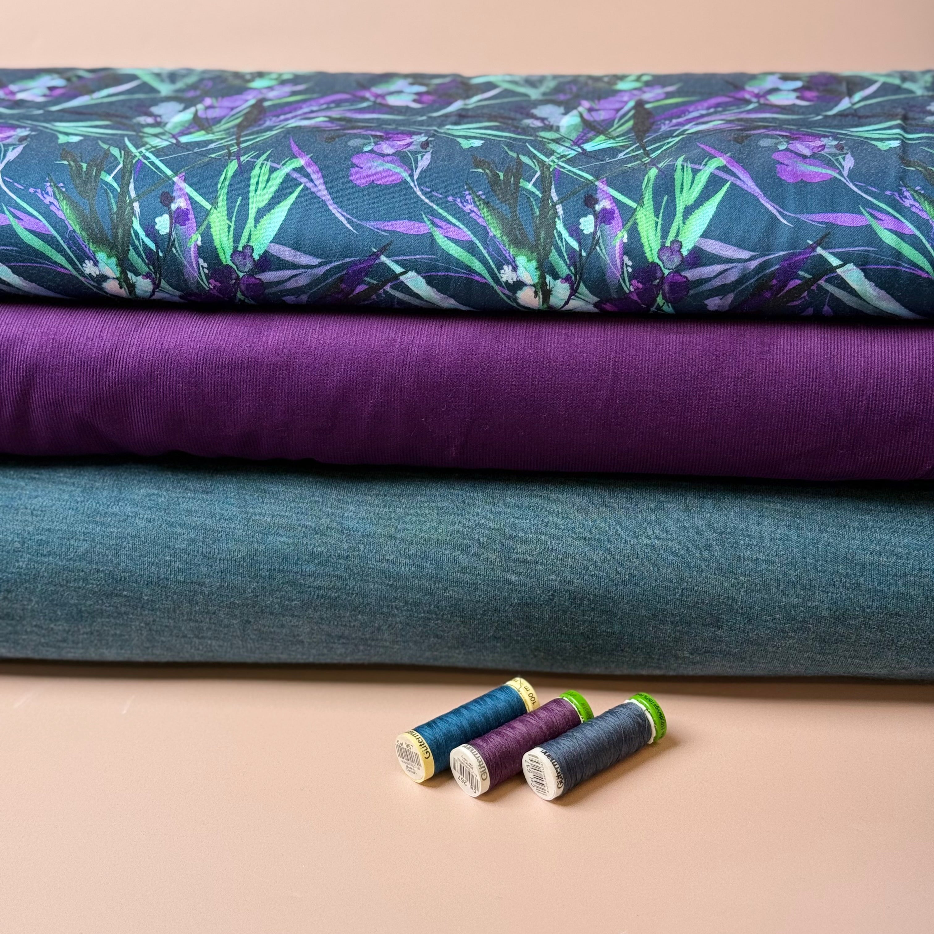 21 Wale Cotton Needlecord in Purple