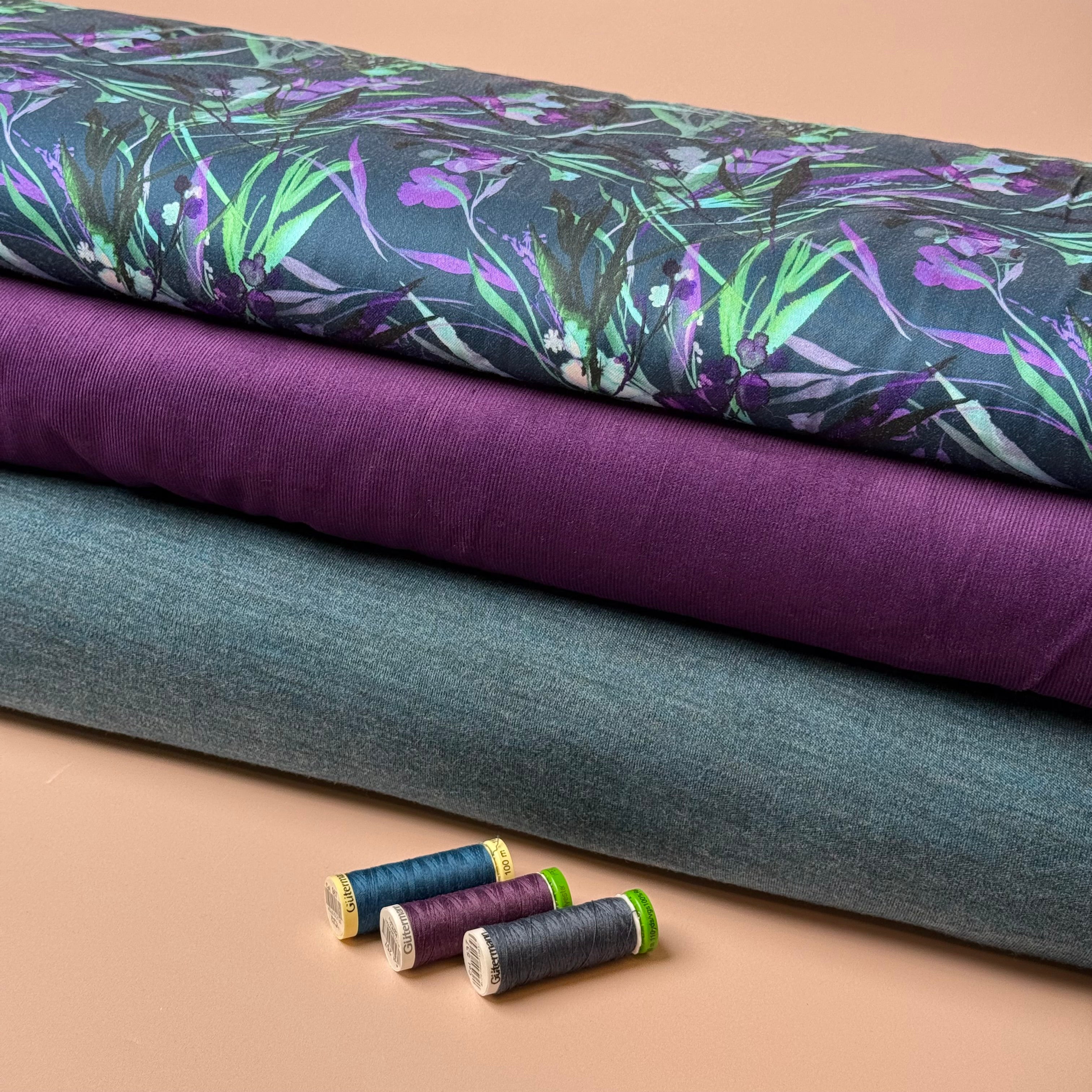 21 Wale Cotton Needlecord in Purple
