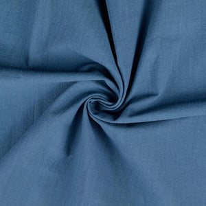 REMNANT 1.11 Metres - Vintage Ocean Blue Washed Cotton