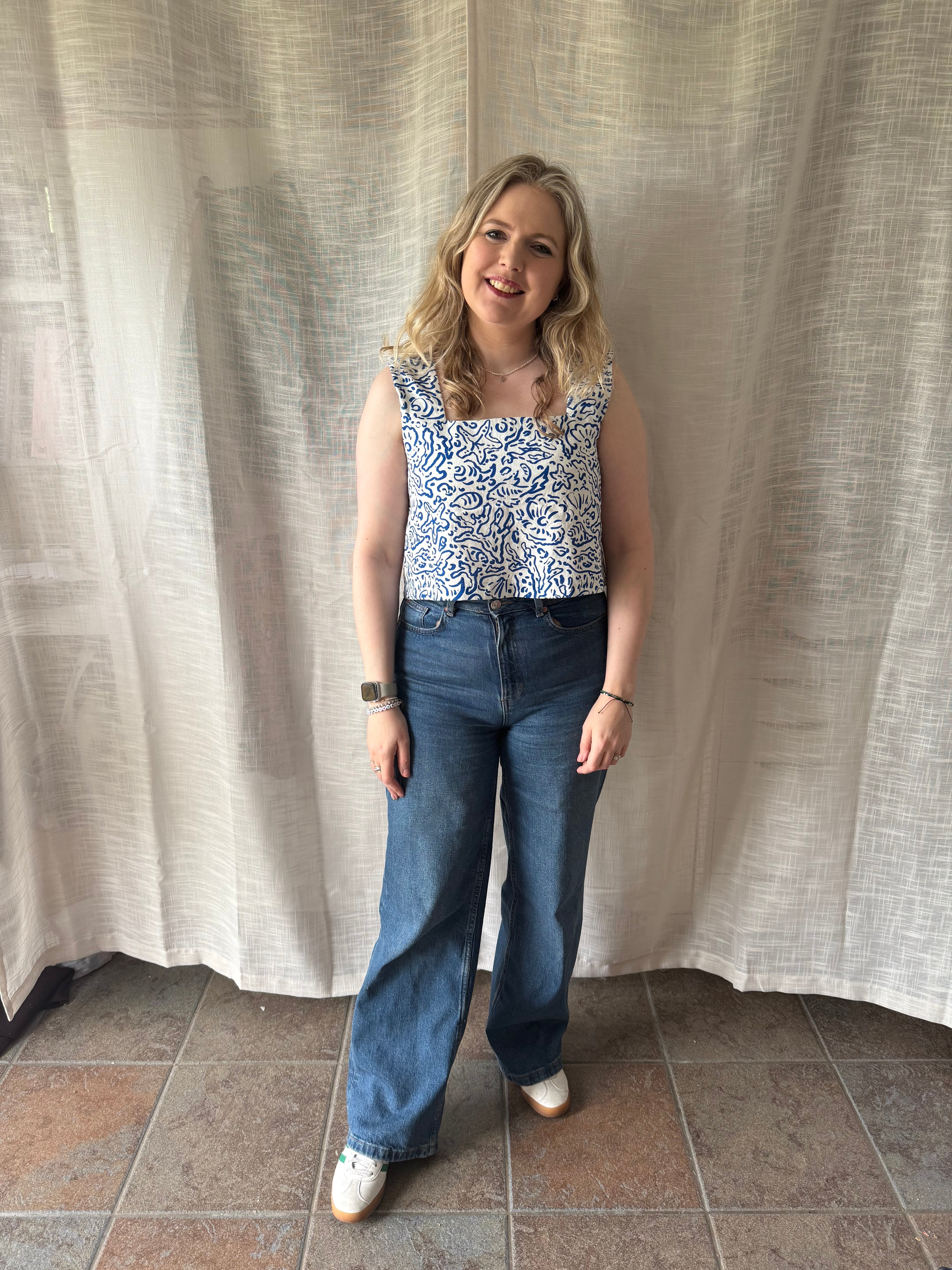 Sewing Kit - UZMA Top in Sealife Linen Viscose