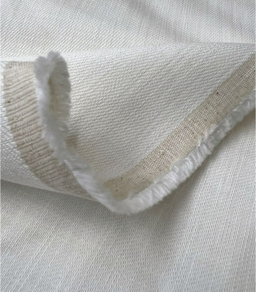REMNANT 0.62 Metre - Cousette - Coconut Soft Cotton Denim
