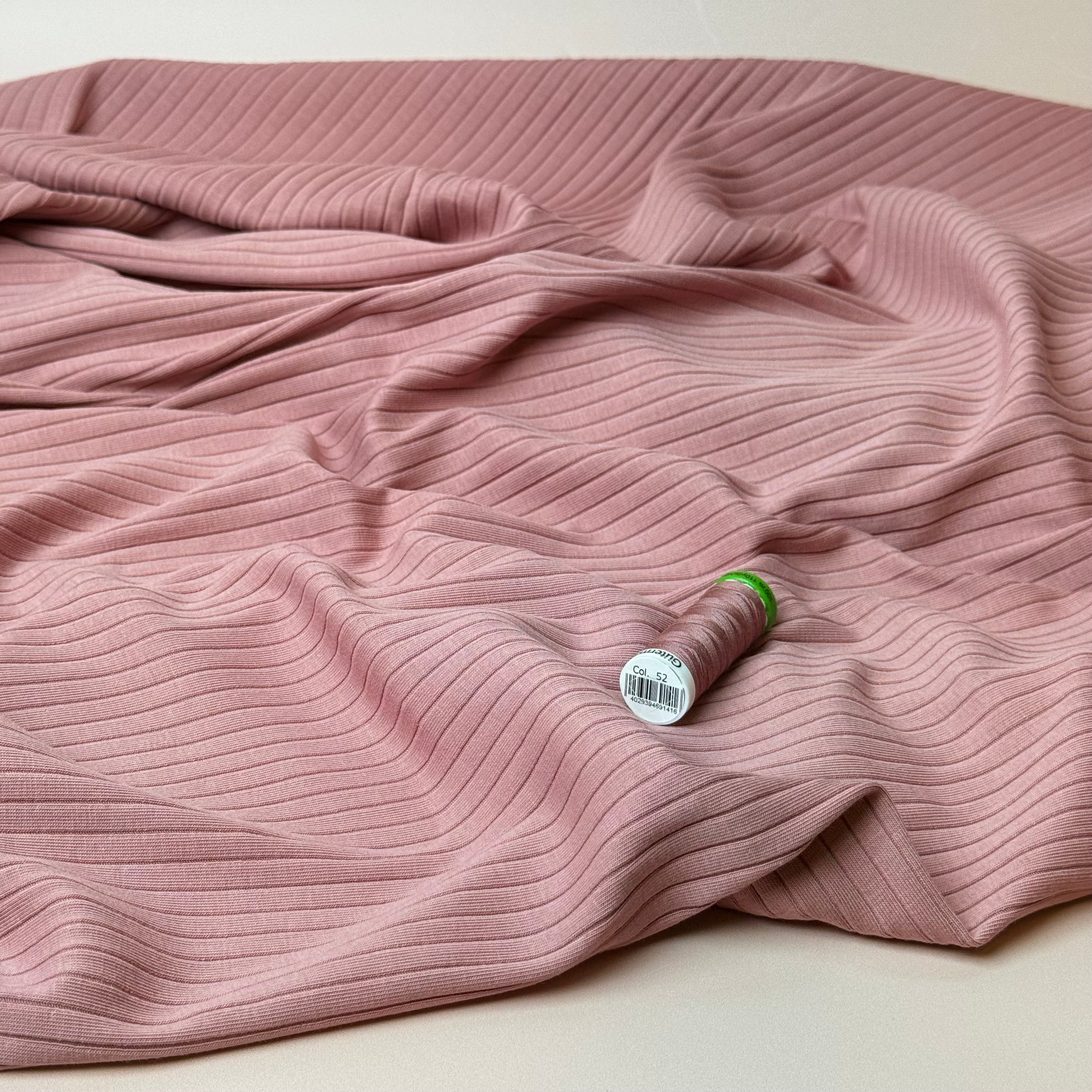Light Thistle Cotton Ribbed Jersey