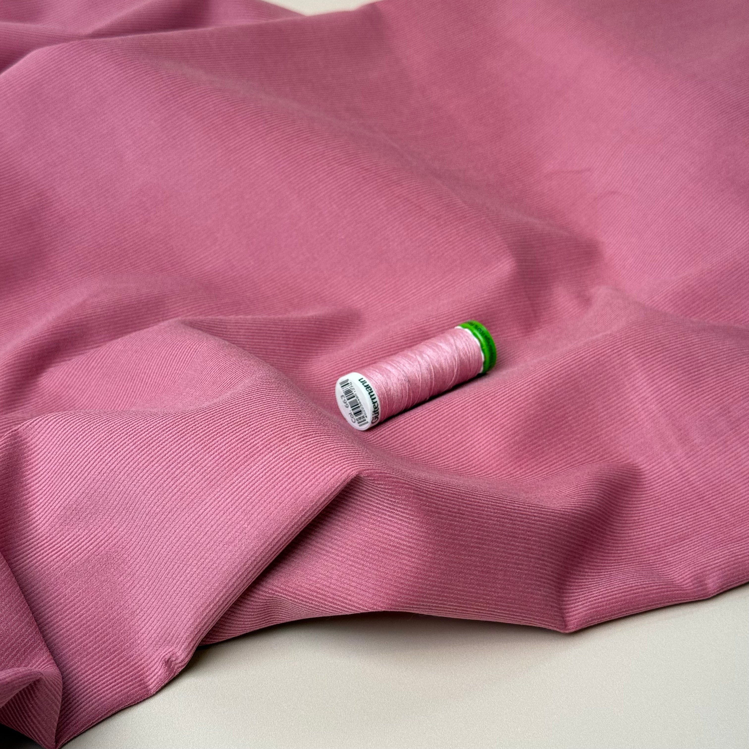 21 Wale Cotton Needlecord in Hot Pink