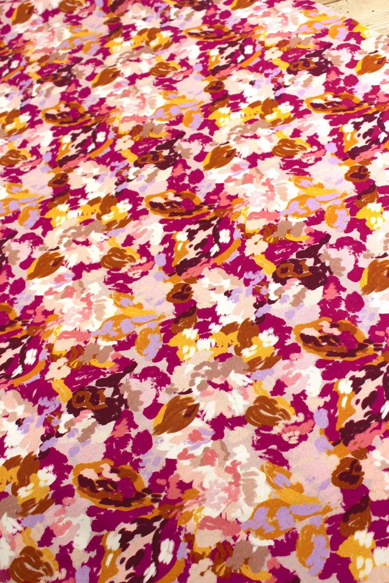 REMNANT 0.42 metre - Églantine & Zoé - Bella Rose Magenta Viscose Poplin Fabric