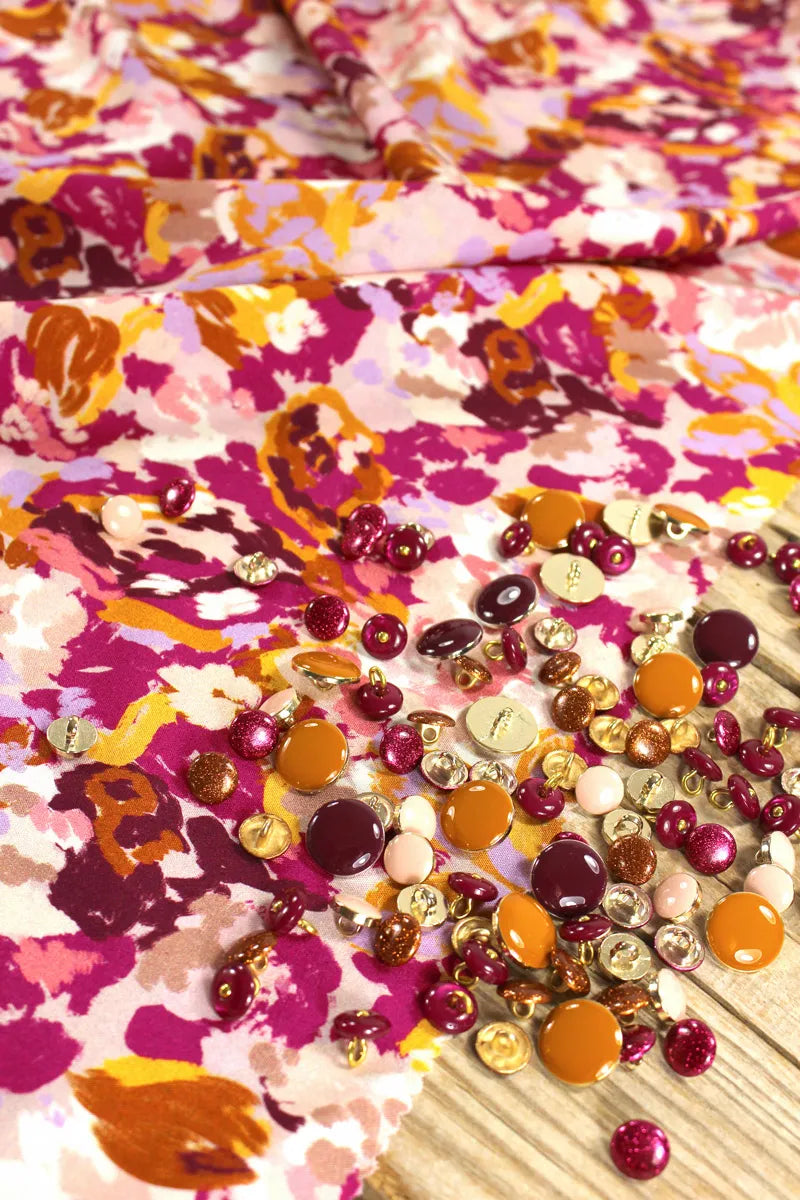 REMNANT 0.42 metre - Églantine & Zoé - Bella Rose Magenta Viscose Poplin Fabric