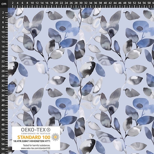 Light & Lush - Watercolour Foliage Viscose Twill Fabric