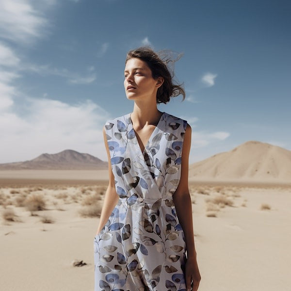 Light & Lush - Watercolour Foliage Viscose Twill Fabric
