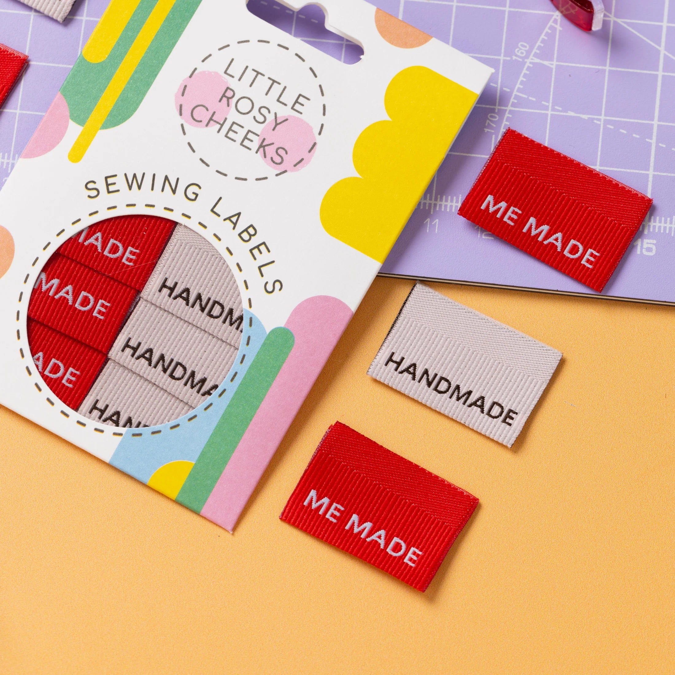 Little Rosy Cheeks - "Me Made / Handmade" Ribbed Printed Labels