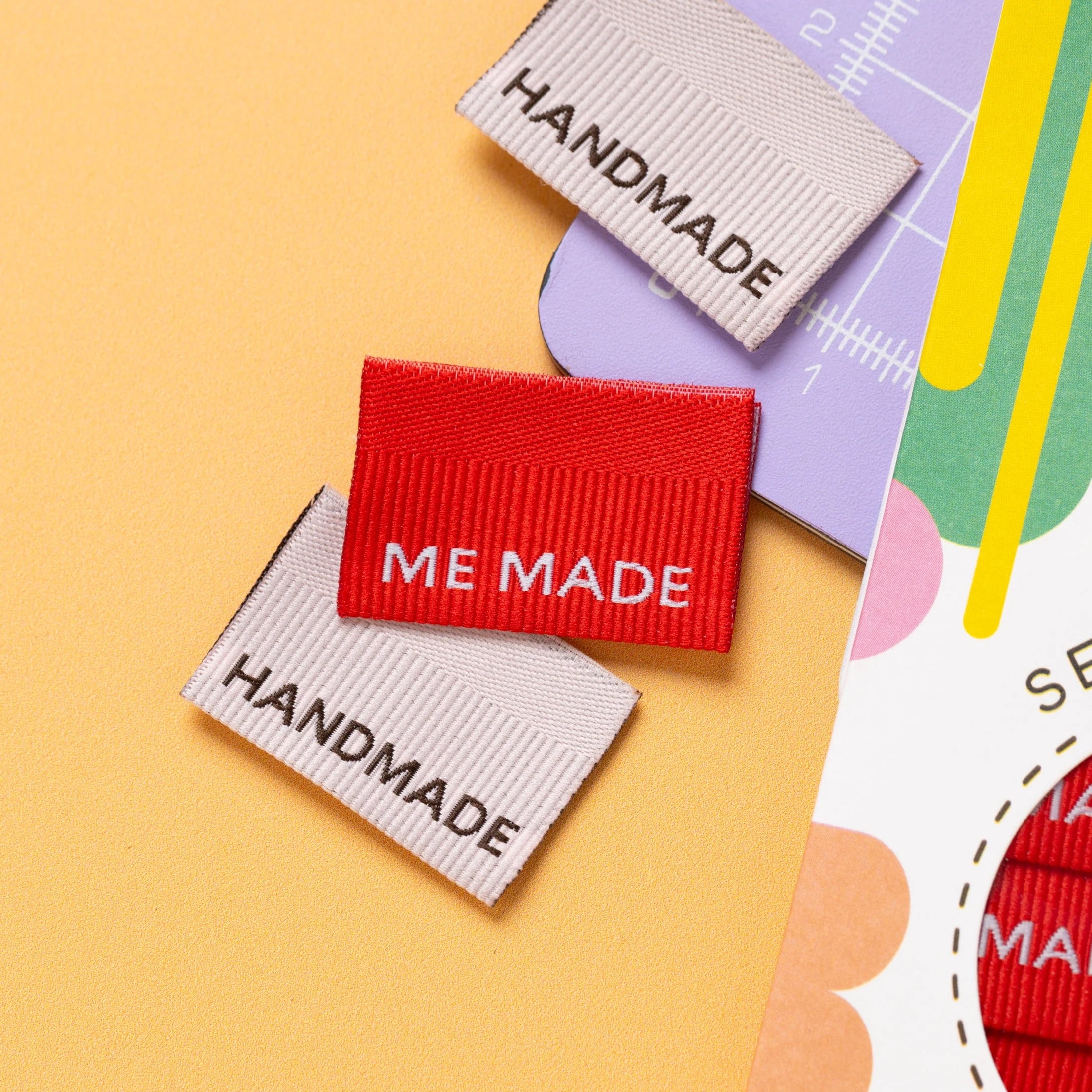 Little Rosy Cheeks - "Me Made / Handmade" Ribbed Printed Labels