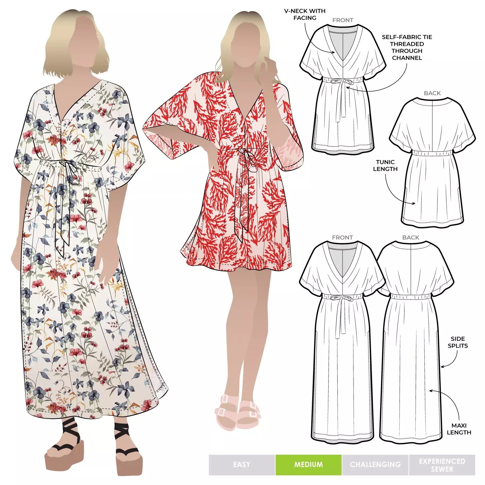 Style ARC - Summer Cover Up Dress (Sizes 4 - 16) Sewing Pattern