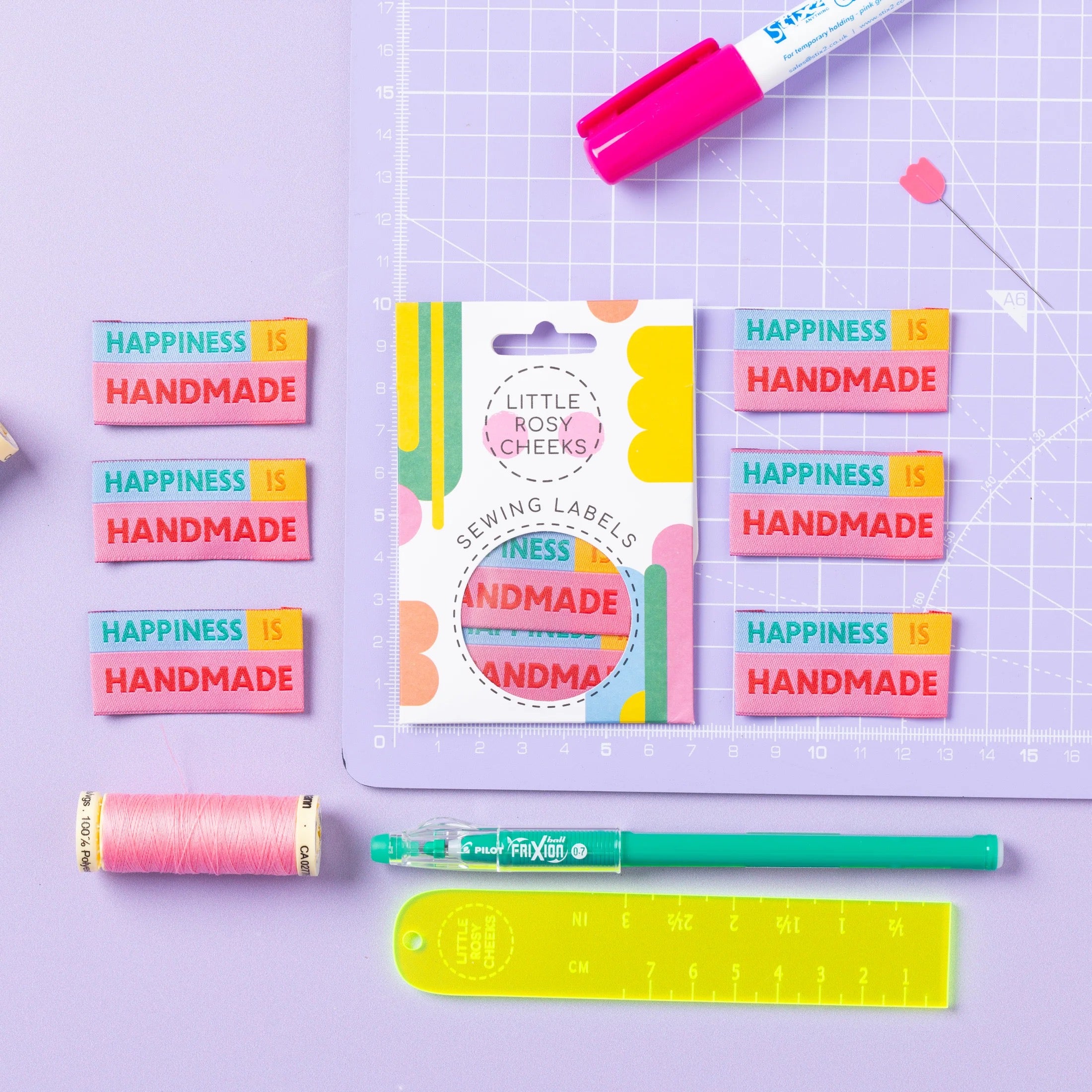Little Rosy Cheeks - "Happiness Is Handmade" Printed Labels